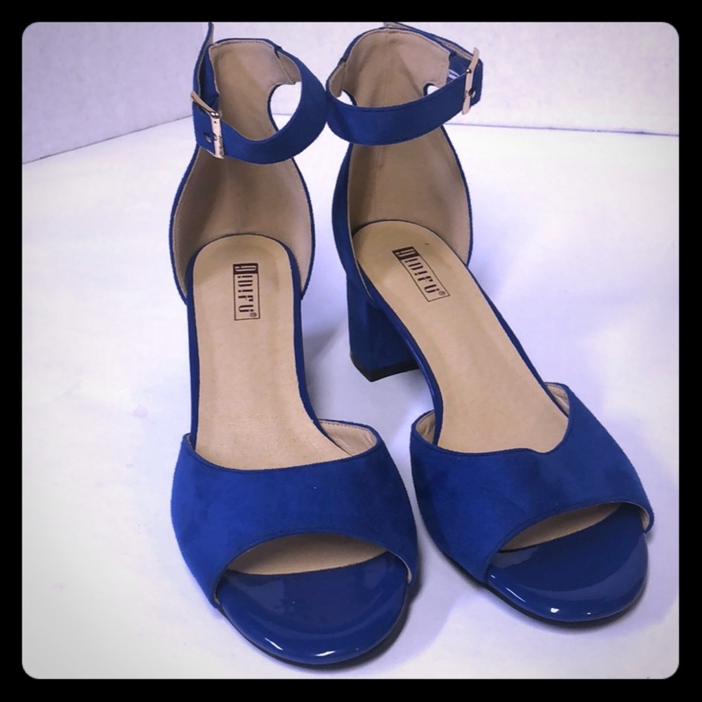 Idifu Blue Suede Heels